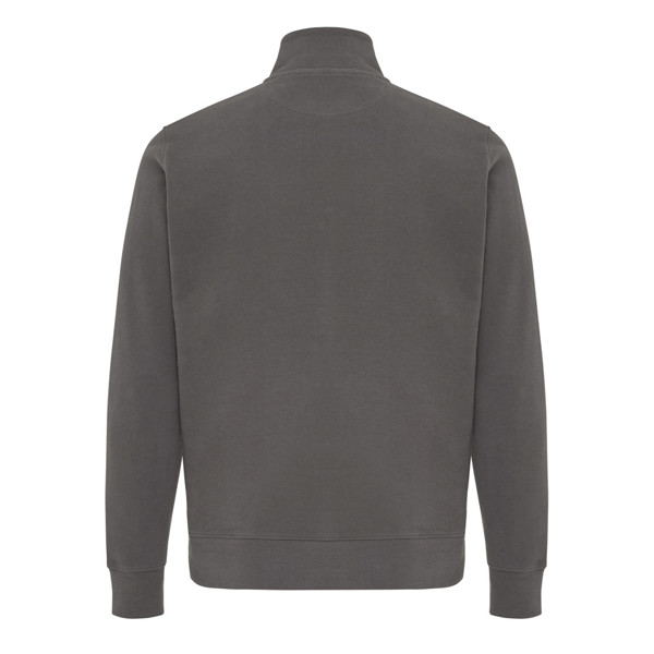 IQONIQ Elgon recycled cotton quarter zip sweater - Anthracite / XL
