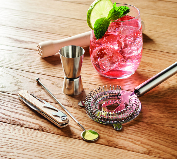 Mai Tai cocktail set, stainless steel, 5 piece