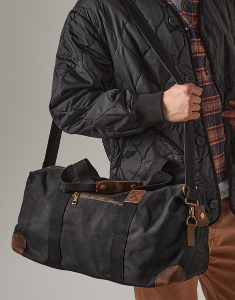 Heritage Waxed Canvas Holdall - Black / ONE SIZE