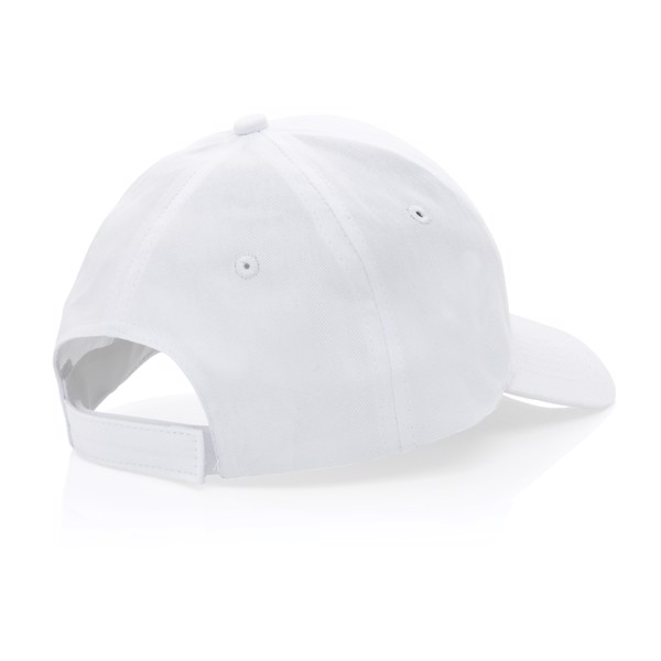 Impact 6 panel 190gr Recycled cotton cap with AWARE™ tracer - White