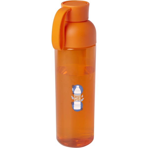 Garrafa desportiva em RPET de 600 ml "Illuminate" - Laranja