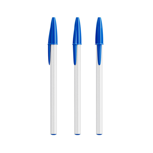 BIC® Style Ballpen - Blanc / Bleu / Encre Noire