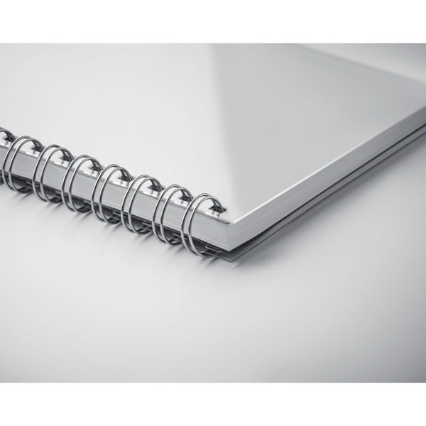 A5 RPET notebook recycled lined Anotate - White