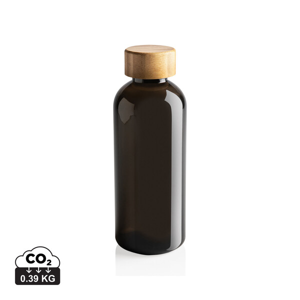 RCS RPET bottle with bamboo lid - Black