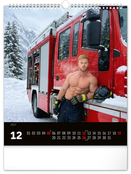 Nástěnný Kalendář Dreamy Firefighters 2027, 30 x 34 cm