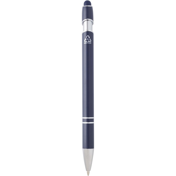 Stylo bille Kish avec finition argentée (encre bleue) - Marine
