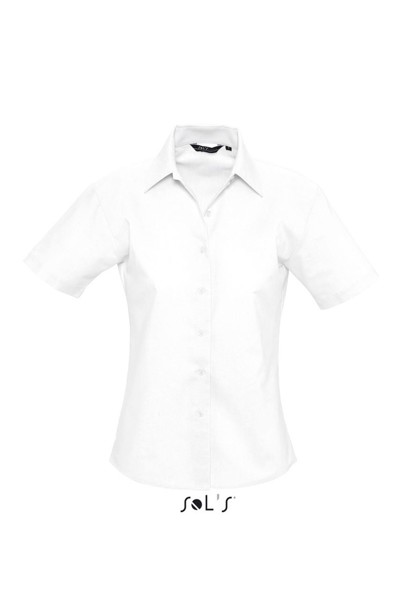 Sol's Elite - Short Sleeve Oxford Women's Shirt - White / XL