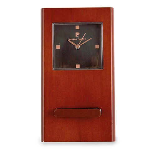 HORLOGE DE TABLE "WOODEN" PIERRE CARDIN - Noir