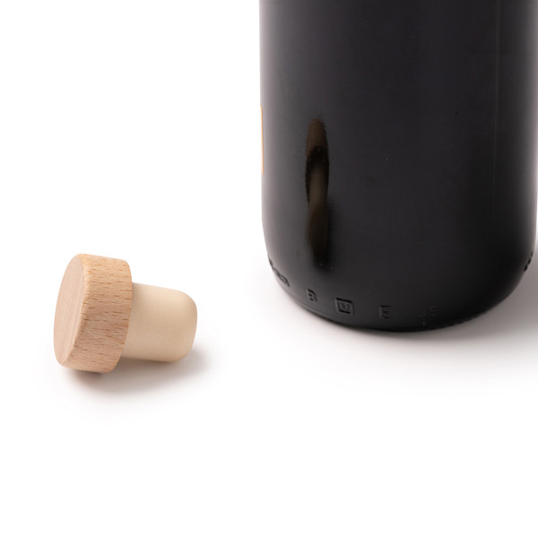 Personalised wooden bottle stopper natural wood