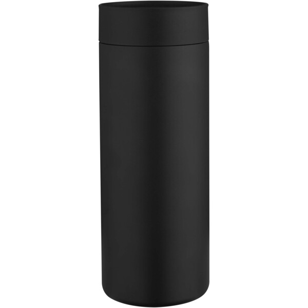Illuminate 650 ml RCS recycled double wall stainless steel water bottle with 3-piece lid set - Black