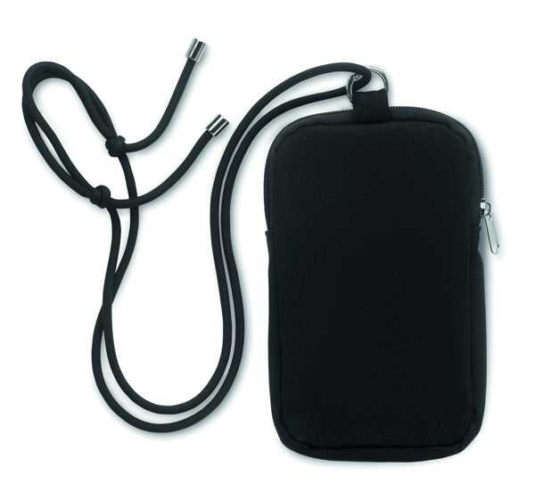 Mobibolsa crossbody bag, recycled cotton, 280g/m² - Black