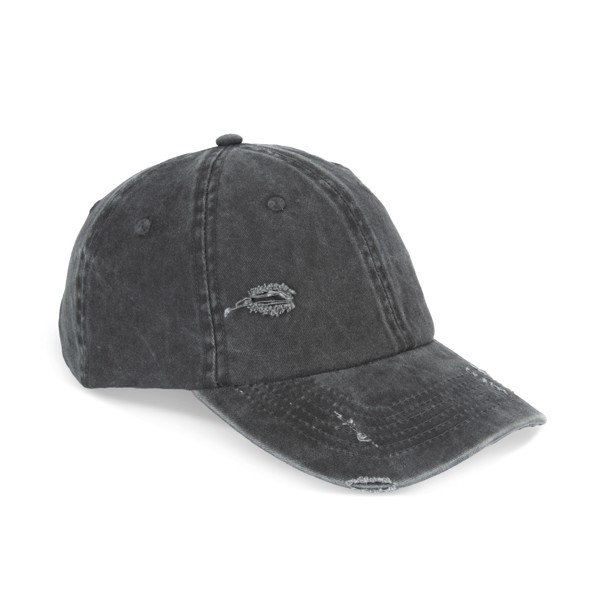 Eco-Friendly Unisex Ripped Effect Cap - Washed Black