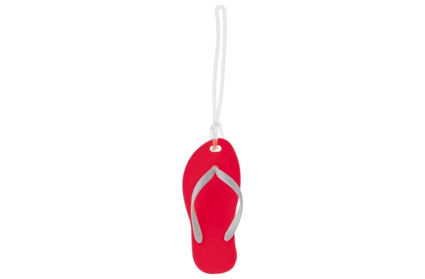 Bagagelabel slipper - Rood