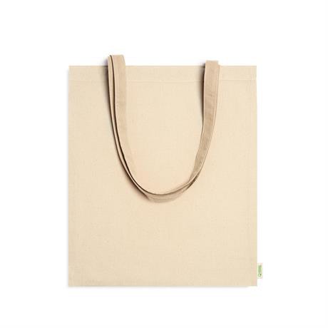 Personalised organic cotton bag with long handles