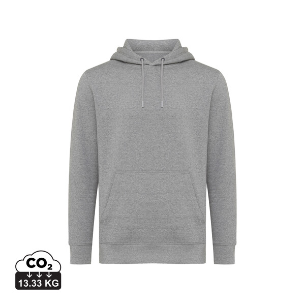 Lehká mikina s kapucí Iqoniq Rila z recykl. bavlny - Light Heather Anthracite / XXS