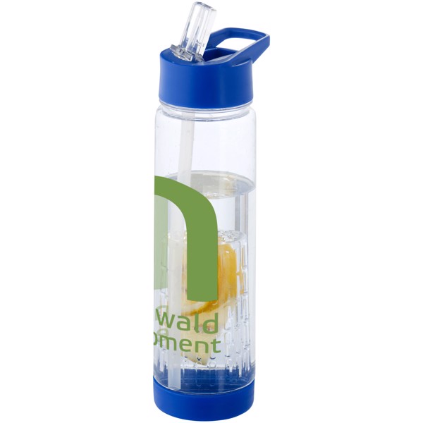 Tutti frutti 740 ml Tritan™ Sportflasche mit Infuser - transparent / blau