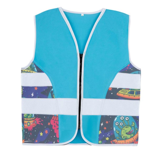 Children’S Safety Vest (Co2 Neutral) - Action - Blue / Alien / XS