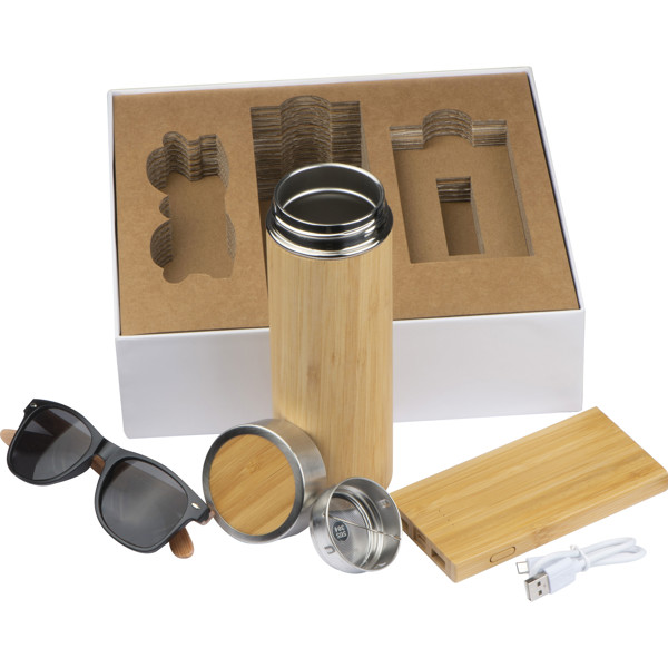 Bamboo items set EMILIA - White