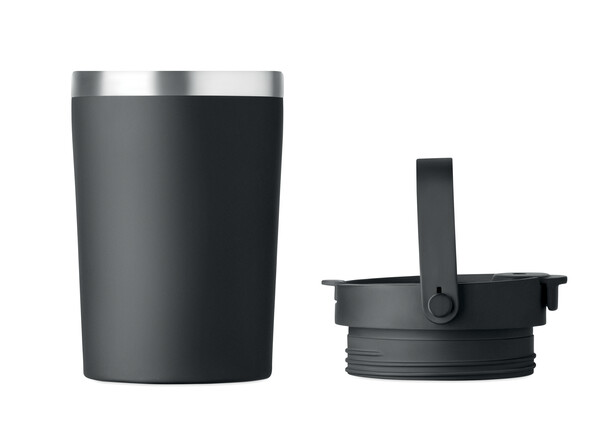Dvojstenný pohár 350 ml Cozycup - Čierna