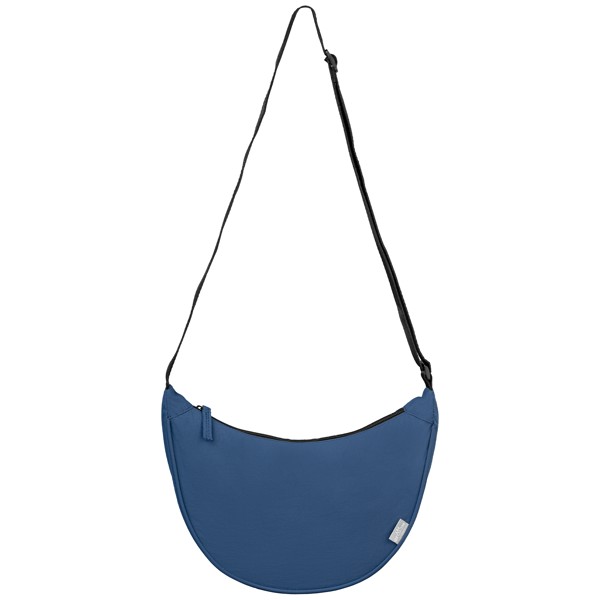 Lucca – Sac bandoulière réglable en nylon rPET – 4.5 L - Bleu marine / Sérigraphie