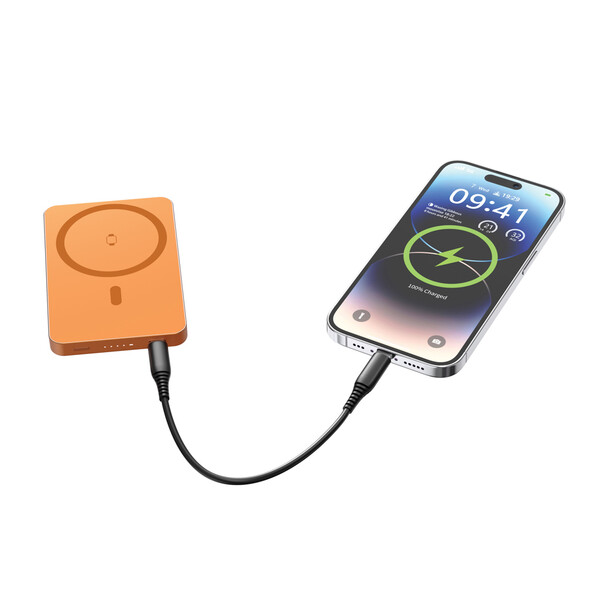 Bezdrátová magnetická powerbanka Urban Vitamin Marin 5000mAh - Oranžová