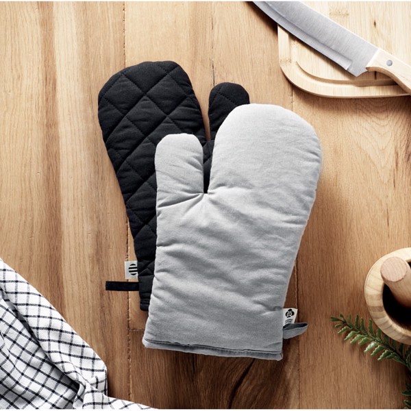 Gant de cuisine en coton organi Nevon - Gris