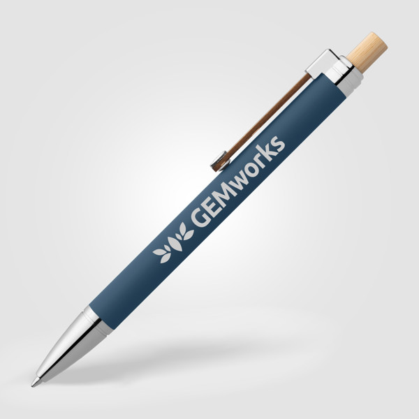 Stylo Phoenix Softy  en aluminium recyclé - Bleu roi / Jet d’encre 4 couleurs