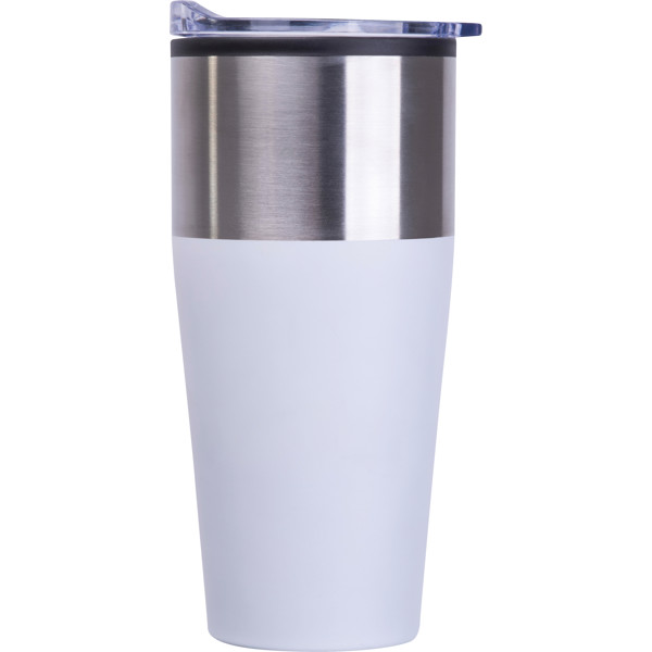 Double walled drinking cup, 600 ml JORDAN - White