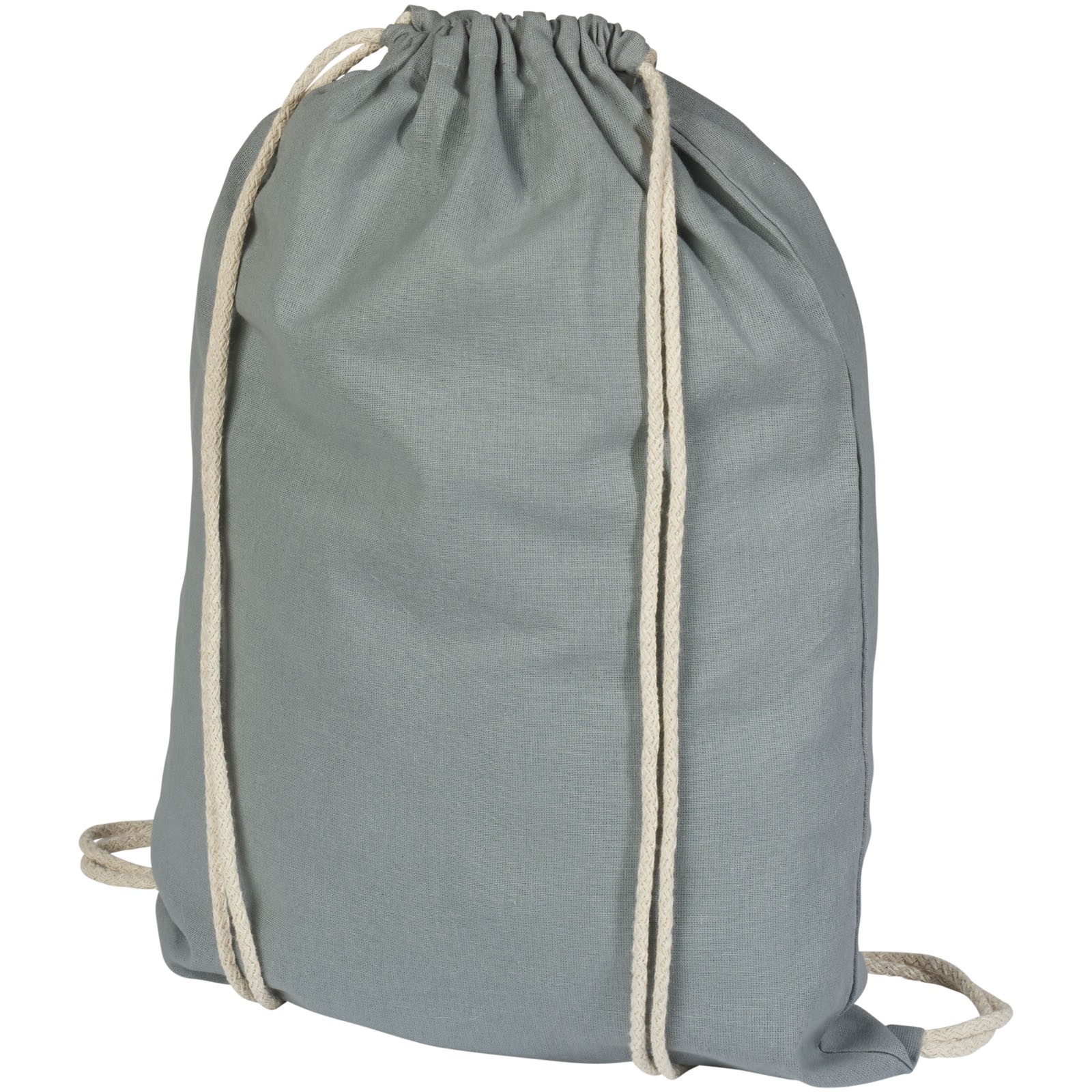 Oregon 100 g/m² cotton drawstring backpack - Grey