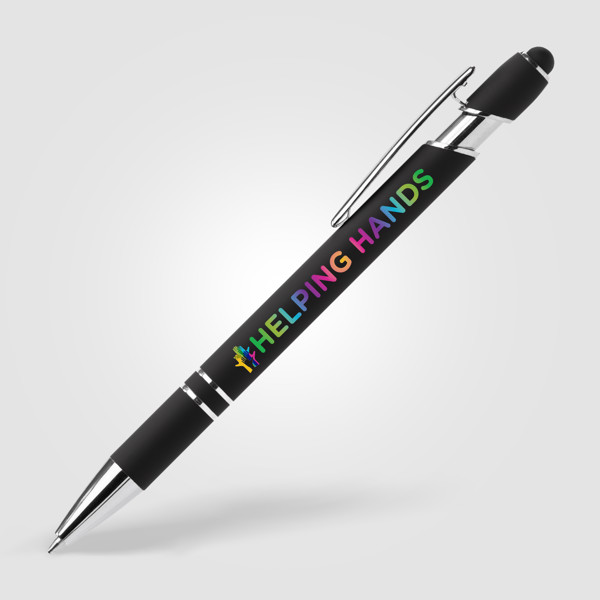 Prince Recyclé Softy Stylo à Encre Anti-Fraude avec Stylet Tactile - Noir / Jet d’encre 4 couleurs