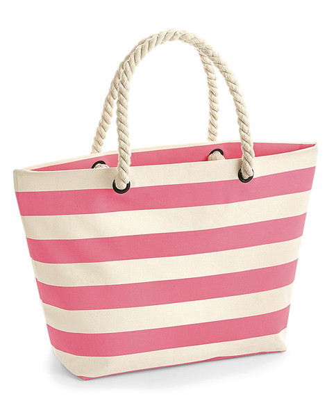 Nautical Beach Bag - Natural / Navy / ONE SIZE