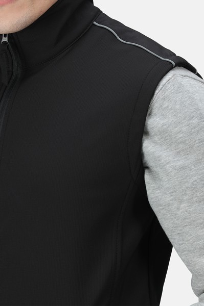 Sandstorm - Softshell Ripstop Bodywarmer - Black / Black / S