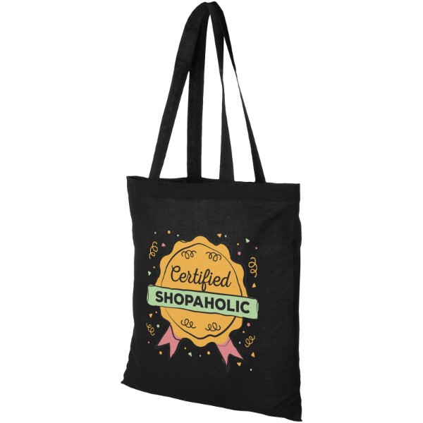 Carolina 100 g/m² cotton tote bag 7L - Solid Black