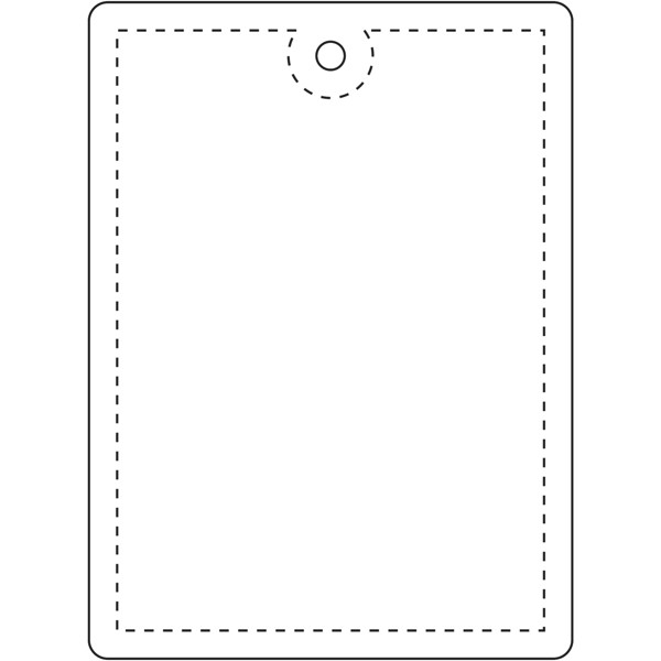 RFX™ H-12 rectangular reflective TPU hanger large - White