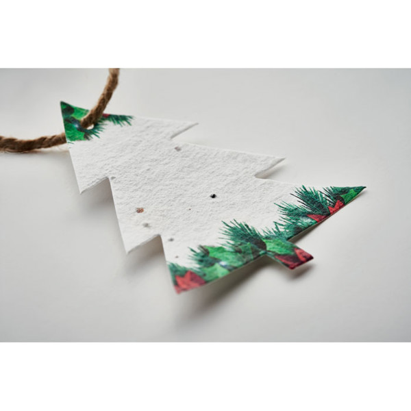 Treeseed Xmas ornament, wildflower seed paper