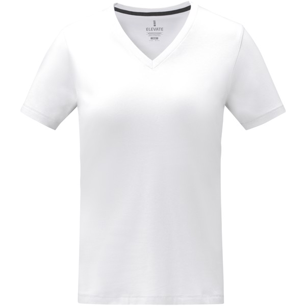 Somoto T-Shirt mit V-Ausschnitt für Damen - weiss / S