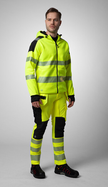 6110 Hoodjacket Yellow/black L