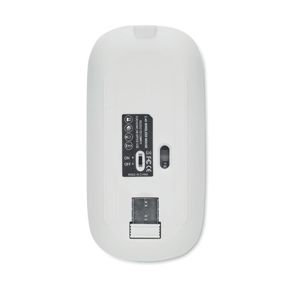 Curvy C wireless mouse, 500 mAh, recycled ABS - White