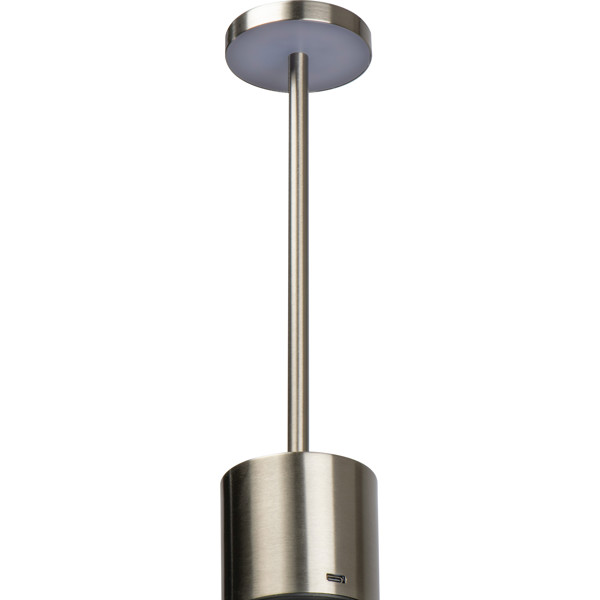 Stainless steel table lamp with rechargeable battery ANNETTE - Silvergrey