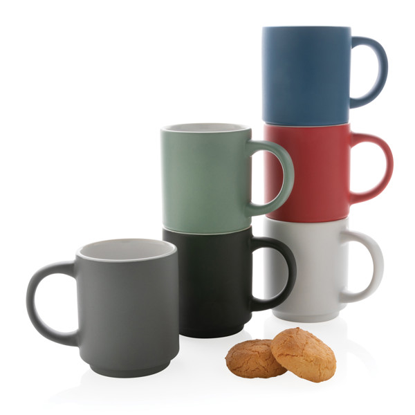 Ceramic stackable mug 180ml - White