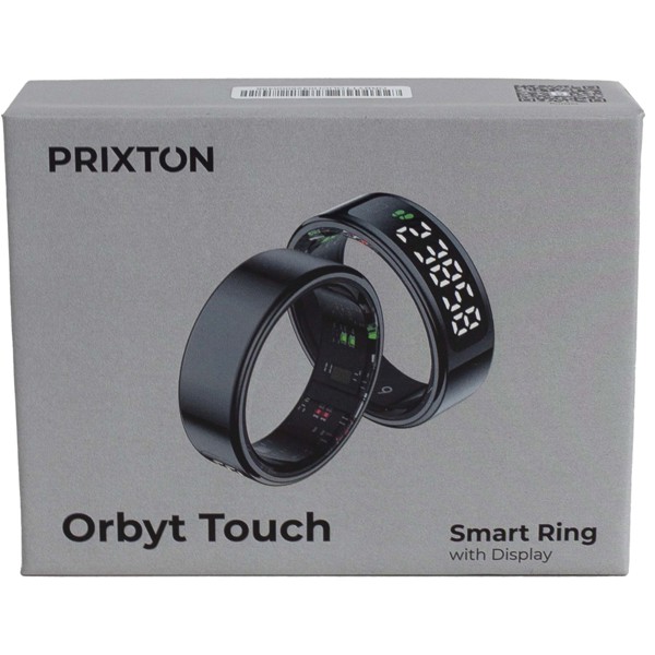 Prixton Orbyt Touch smart ring - Black / Size 11 (20.8 mm)