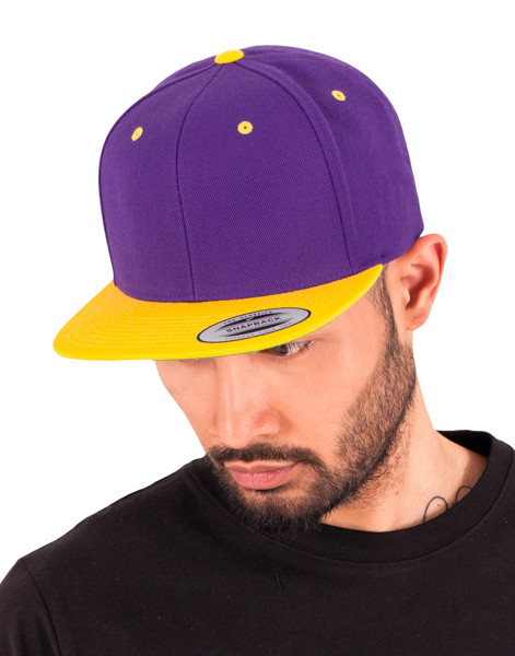 Classic Snapback 2-Tone Cap - Royal / Orange / ONE SIZE