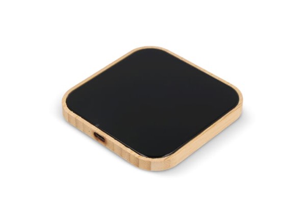 Wireless charger bamboo &amp; glass 10W