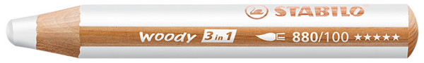 STABILO woody 3 in 1 Farbstift, weiß