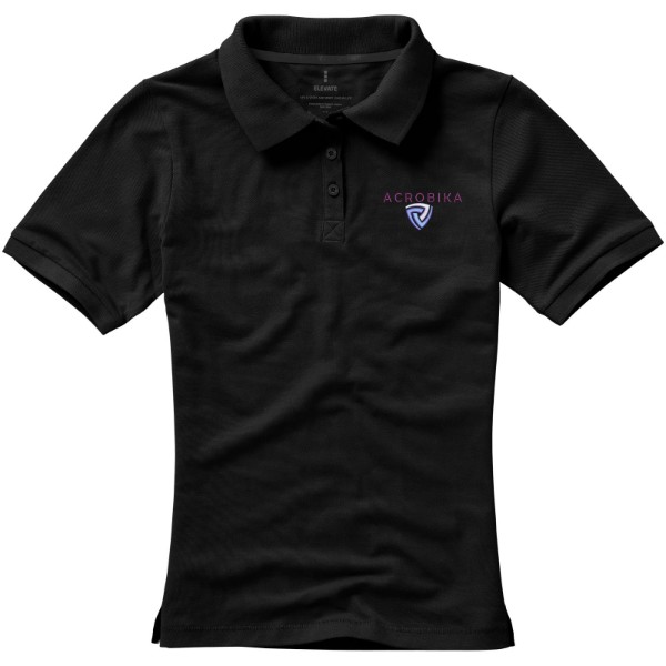 Calgary short sleeve women's polo - Solid Black / L