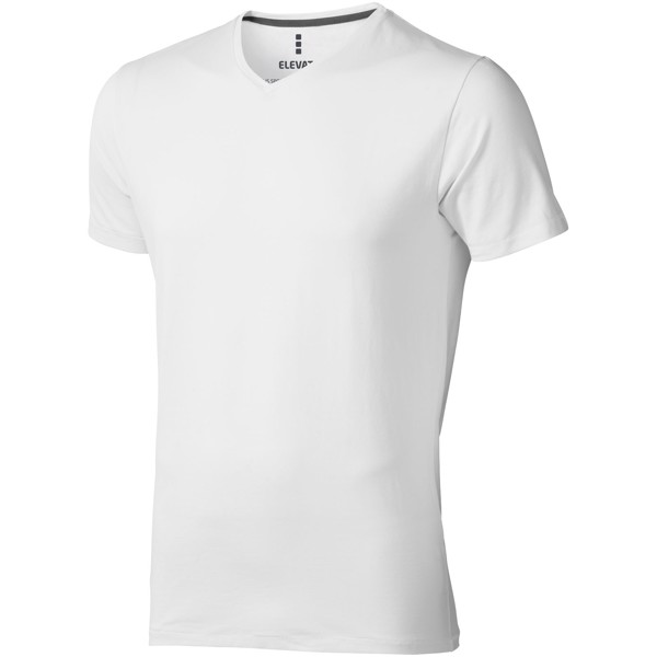 Kawartha short sleeve men's GOTS organic V-neck t-shirt - White / 3XL