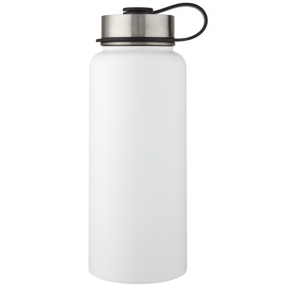 Garrafa desportiva com isolamento a vácuo em cobre de 1 L com 2 tampas "Supra" - Branco