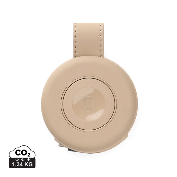 VINGA Baltimore RCS 2-in-1 Wireless 15W Travel Charger - Greige