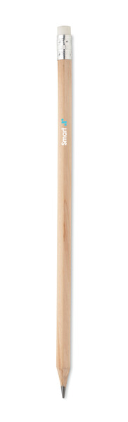Matita naturale con gomma Stomp Sharp - Legno