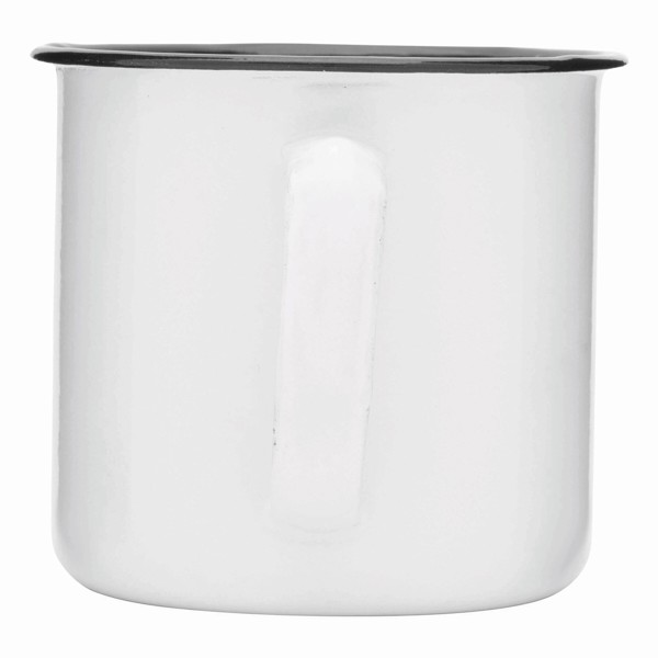Emaille Becher Retro Cup - Weiß